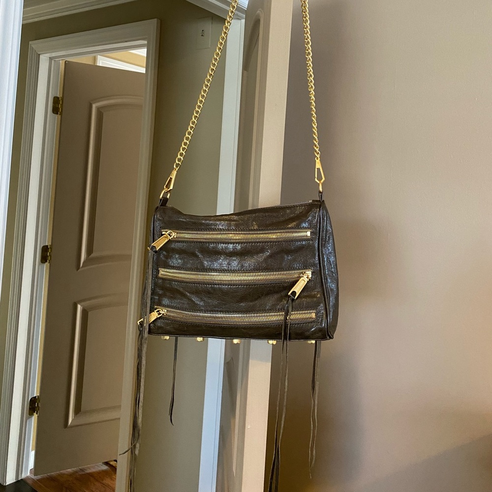 Rebecca Minkoff Leather cross body 3 zip bag